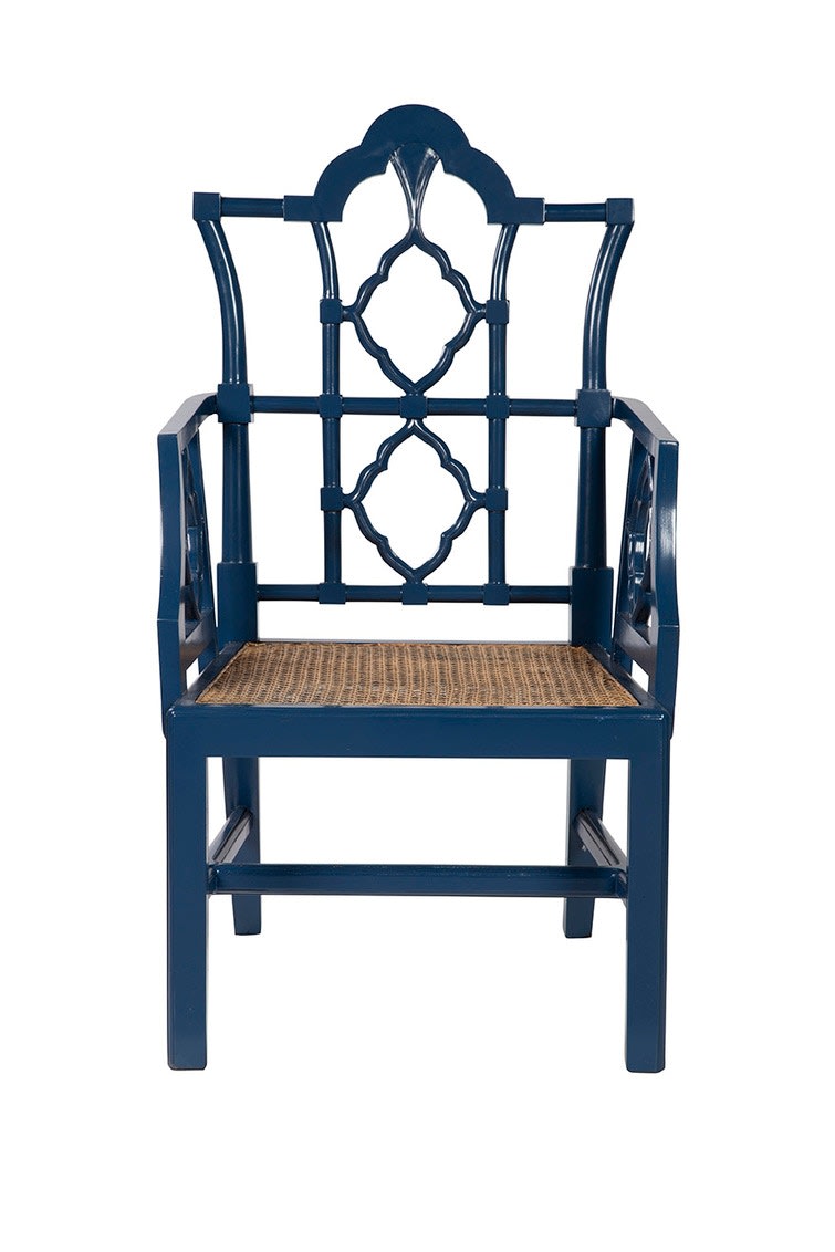 Blue Italian Arm Chair - Furniture Classics