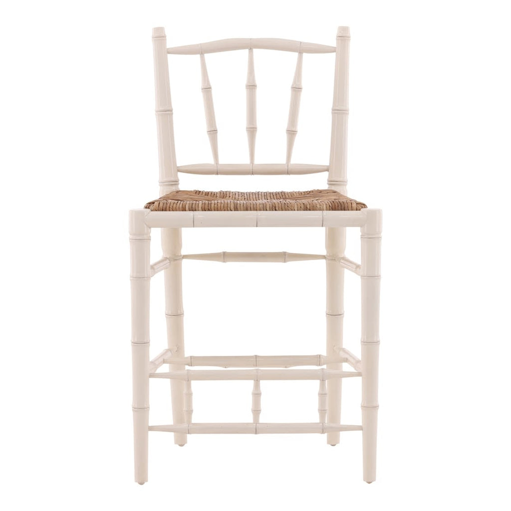 Cream Bamboo Counter Stool