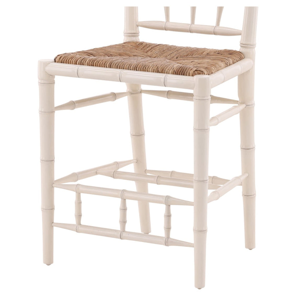 Cream Bamboo Counter Stool