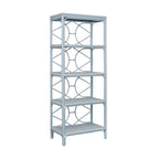Decorative Back Etagere in Rattan Painted Light Blue