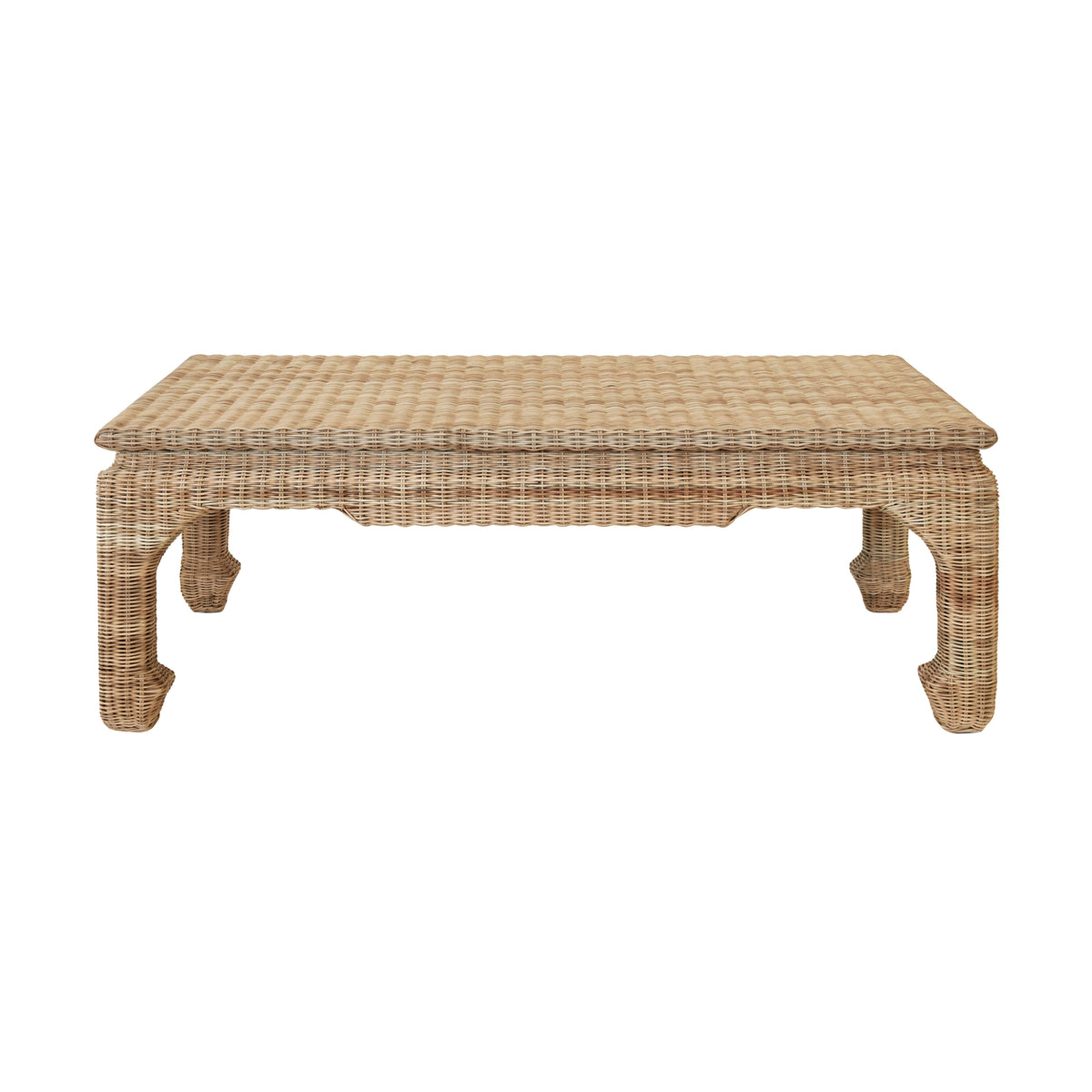 Ming Style Coffee Table in Woven Rattan