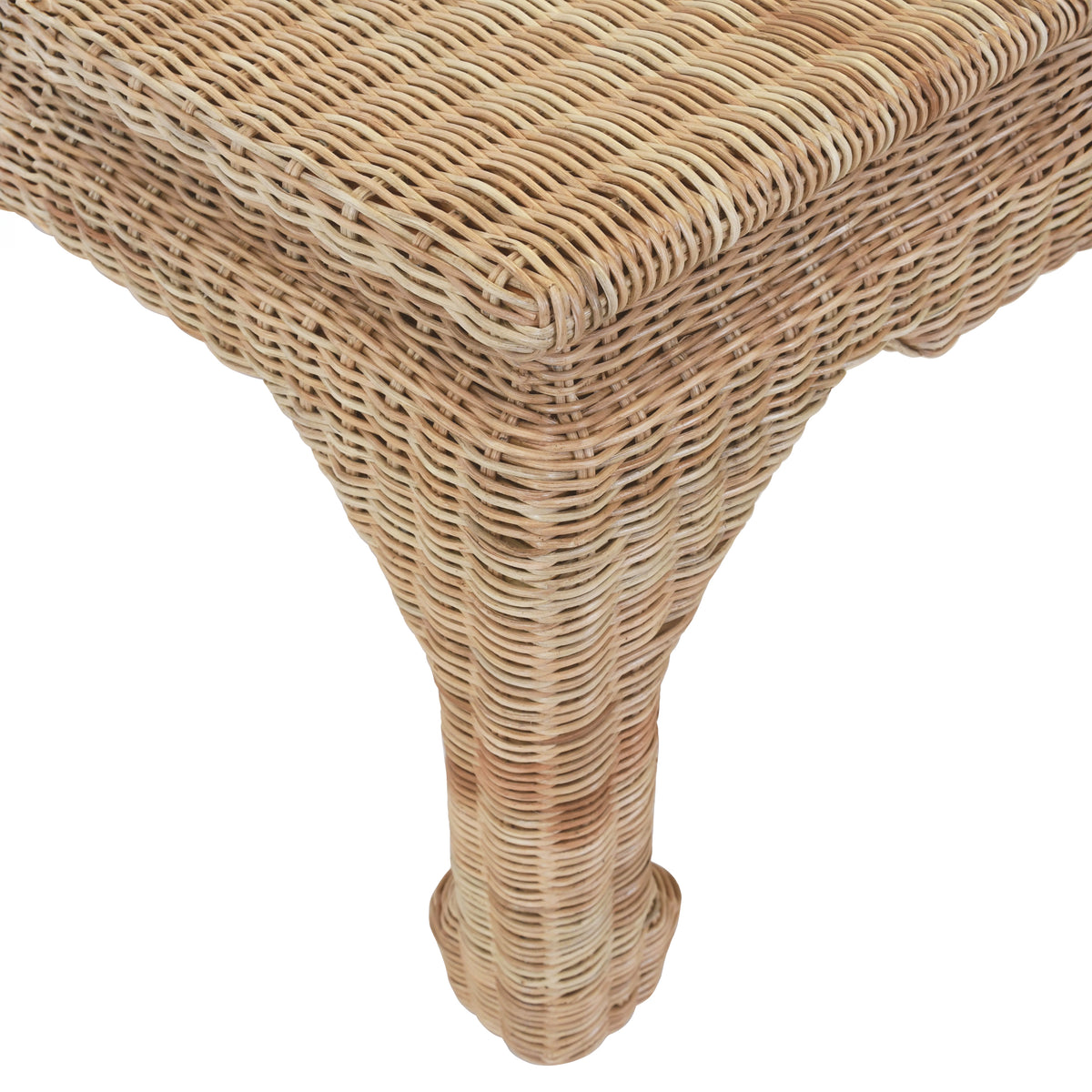 Ming Style Coffee Table in Woven Rattan