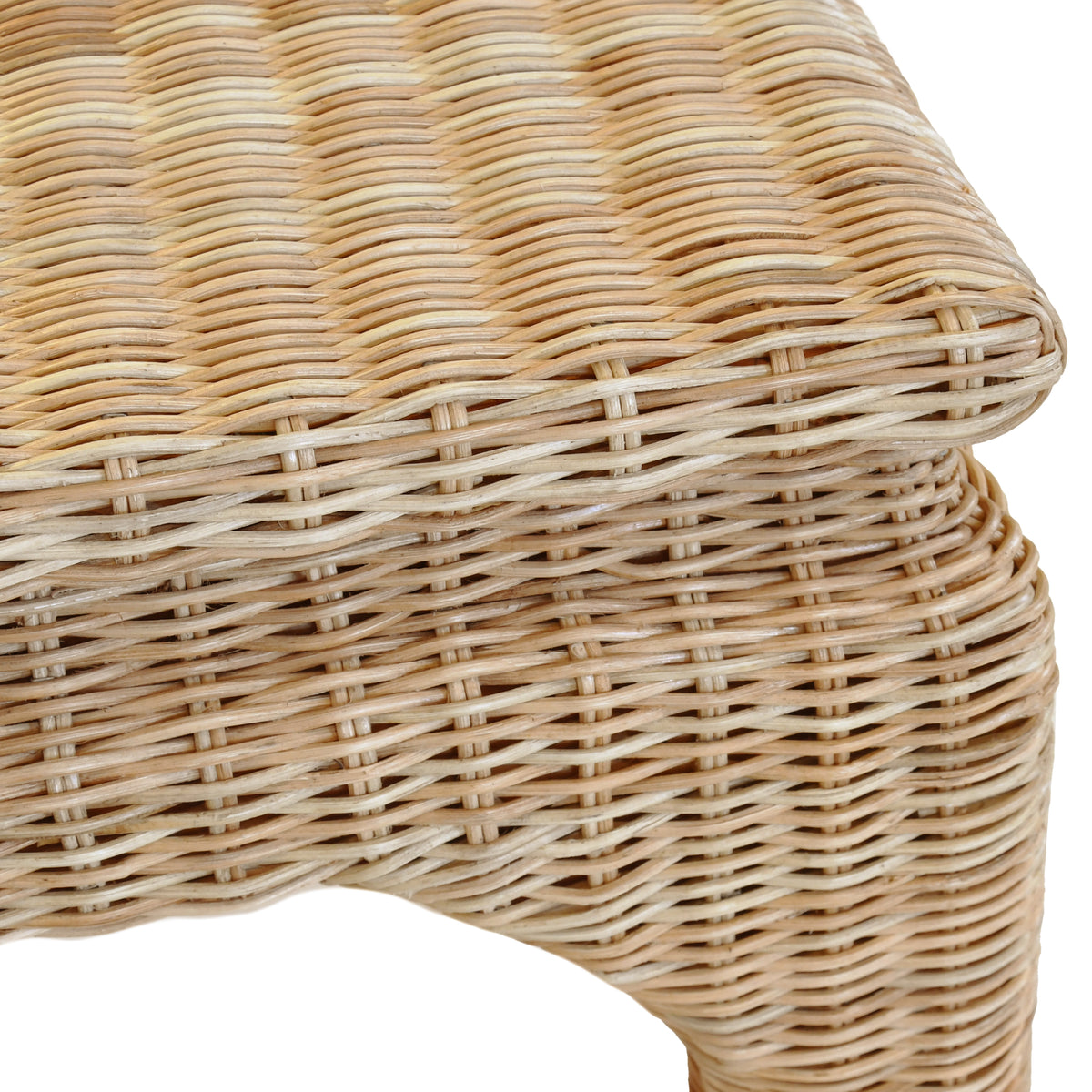 Ming Style Coffee Table in Woven Rattan