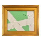 Mini Abstract Mint Cream Acrylic Painting
