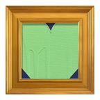 Mini Petite Heart Navy Mint Acrylic Painting