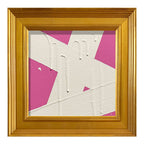Mini Abstract Pink Cream Acrylic Painting
