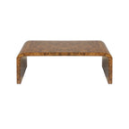 Dark Burlwood Waterfall Coffee Table