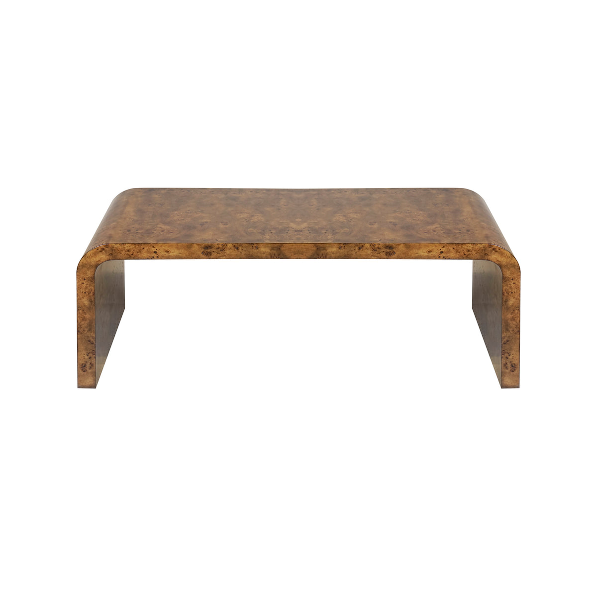 Dark Burlwood Waterfall Coffee Table