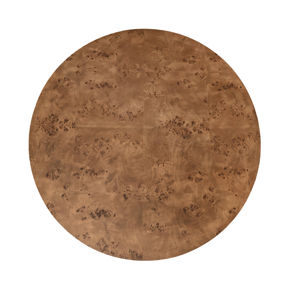 Thick Top Coffee Table with Cross Base in Dark Burl Wood