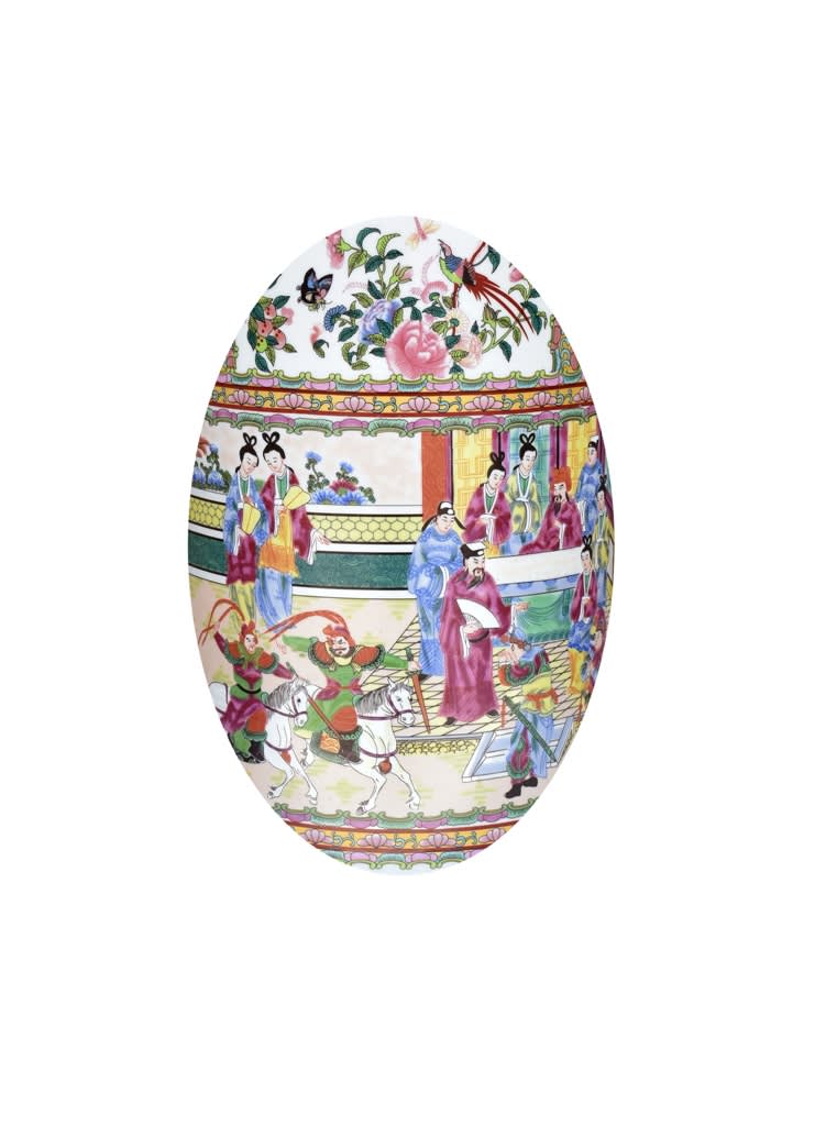 Rose Medallion Umbrella Stand 18"