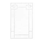 Bamboo Detail Mirror in White Lacquer