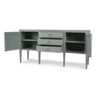 Westminster Concave Sideboard Wrapped in Pale Blue Linen